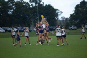 Southports Sage Crossley taking a pack mark.
